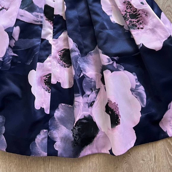 Xscape Navy/Purple Fit & Flare Sleeveless Mini Size 8 - Picture 9 of 9